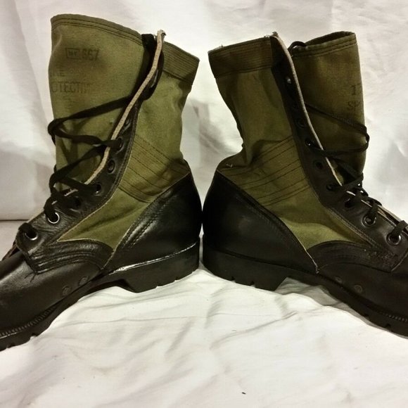 GREEN VIETNAM ERA COMBAT BOOTS 13N SI524 main image 10